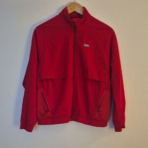 FIGS Sydney Scrub Technical Nurse Bomber Jacket - Ruby Red - Size Small